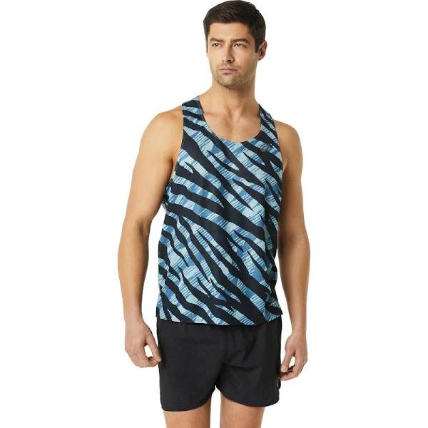 ASICS Men's Ventilate Actibreeze Singlet - Azure/Performance Black M