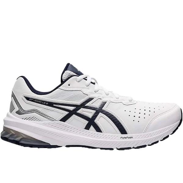 ASICS | Mens GT-1000 Leather 2 2E-Wide (White/Midnight) 11