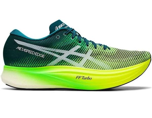 ASICS Metaspeed Edge+ Unisex, 13 / Velvet Pine / Safety Yellow 300