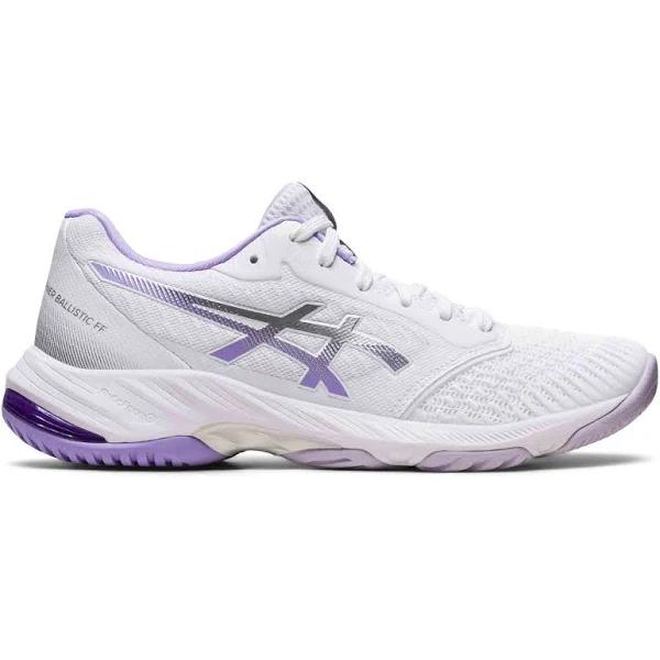ASICS Netburner Ballistic FF 3 Womens, 8.5 / White/Digital Violet