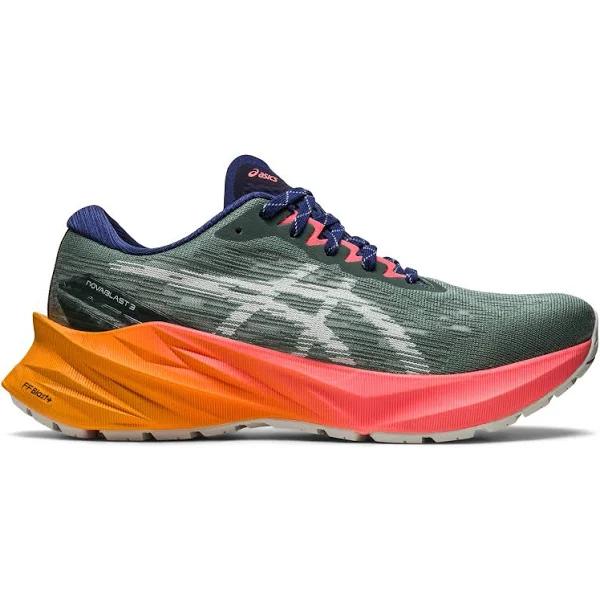 ASICS Novablast 3 Trail Running Green Orange Pink Women - 40