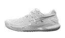 ASICS White & Silver Gel-Resolution 9 Sneakers