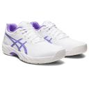 ASICS Women's Gel-Game 9 - Netball Shoes - White/Amethyst 6.5