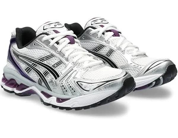 ASICS Women's Gel-Kayano 14 - Sportstyle Sneakers - White/Dark Grape 10
