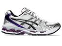 ASICS Women's Gel-Kayano 14 - Sportstyle Sneakers - White/Dark Grape 7.5