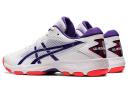 ASICS Women's Gel-Netburner Academy 9 - Netball Shoes - White/Gentry Purple 12