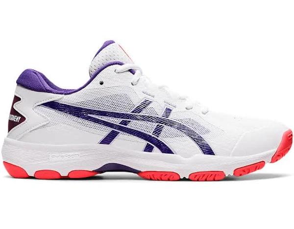 ASICS Women's Gel-Netburner Academy 9 - Netball Shoes - White/Gentry Purple 12