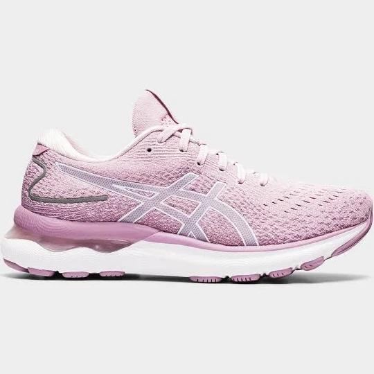 ASICS Women's GEL-Nimbus 24 Running Shoes (Barely Rose/White) 5.5 US