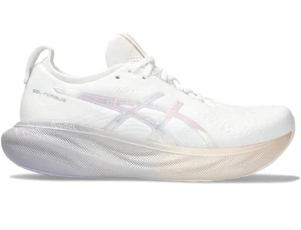 ASICS Women's GEL-Nimbus 25 Anniversary - Running Shoes - White/Rose Dust 12