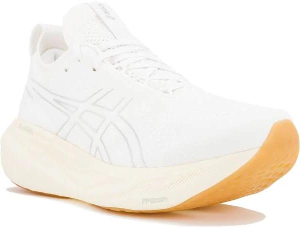 ASICS Women's GEL-Nimbus 25 - Running Shoes - White/White 9.5
