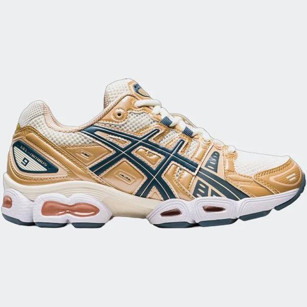 ASICS Women's GEL-Nimbus 9 - Sportstyle Sneakers - Cream/Ironclad 7.5