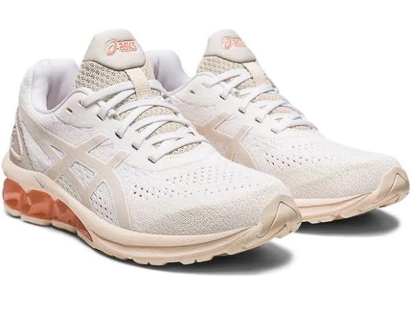 ASICS Women's Gel-Quantum 180 VII (Knit) - Sportstyle Sneakers - White/Oatmeal 10.5