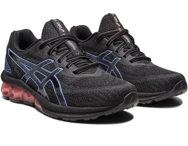 ASICS Women's GEL-Quantum 180 VII - Sportstyle Sneakers - Black/Periwinkle Blue 5.5