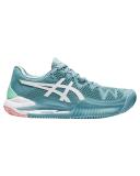 ASICS Women's Gel Resolution 8 Clay - Smoke Blue/White [Size: US -7.5]