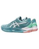 ASICS Women's Gel Resolution 8 Clay - Smoke Blue/White [Size: US -7.5]
