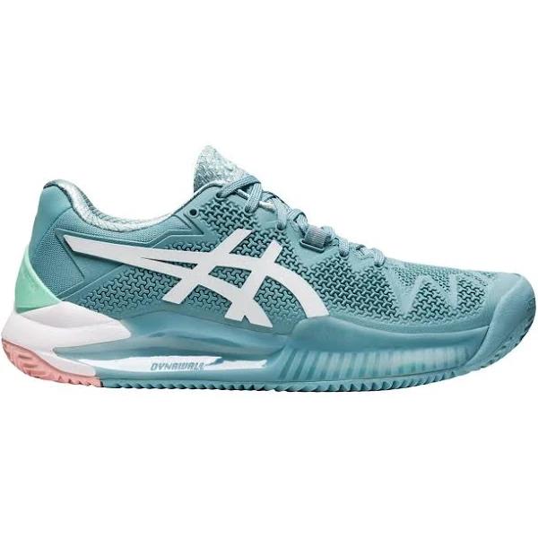 ASICS Women's Gel Resolution 8 Clay - Smoke Blue/White [Size: US -7.5]