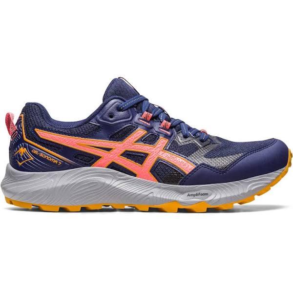 ASICS Women's GEL-Sonoma 7 - Trail Running Shoes - Indigo Blue/Papaya 6.5