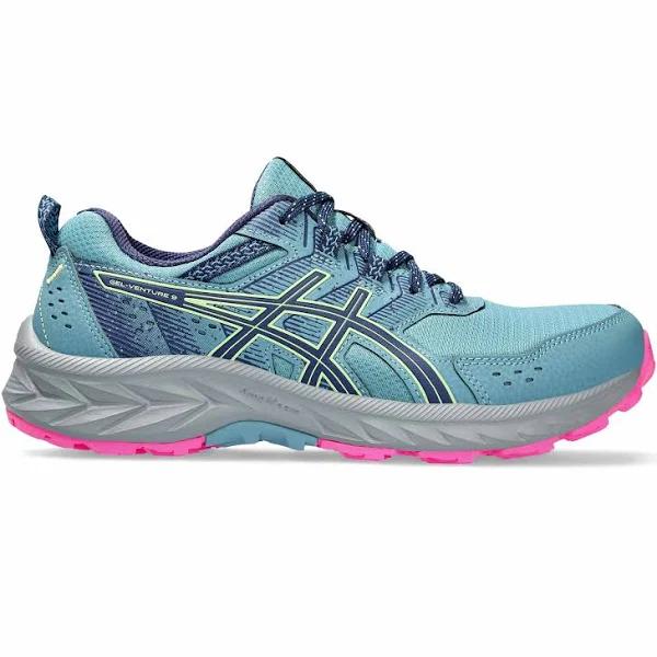 ASICS Women's GEL-Venture 9 (D Wide) - Trail Running Shoes - Gris Blue/Deep Ocean 12