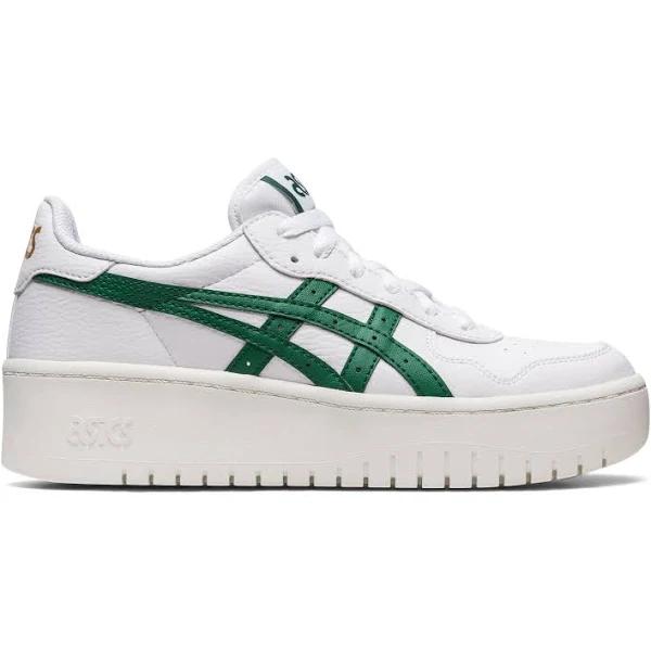 ASICS Women's Japan S Platform - Sportstyle Sneakers - White/Shamrock Green 11