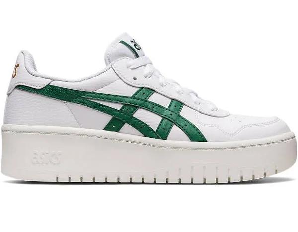 ASICS Women's Japan S Platform - Sportstyle Sneakers - White/Shamrock Green 12