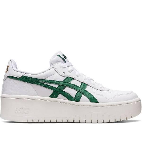 ASICS Women's Japan S Platform - Sportstyle Sneakers - White/Shamrock Green 6