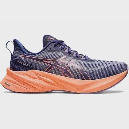 ASICS Women's Novablast 3 Le - Running Shoes - Indigo Blue/Papaya 6.5