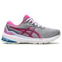 ASICS Women's Running Shoe Piedmont Gray & Pink Glow GT-1000 11 Running Shoe 9 B