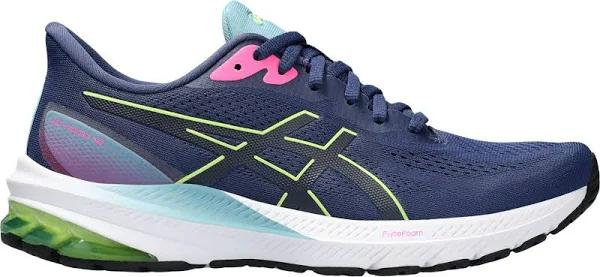 ASICS Women's Sneaker Deep Ocean & Lime Green GT-1000 12 Sneaker 8