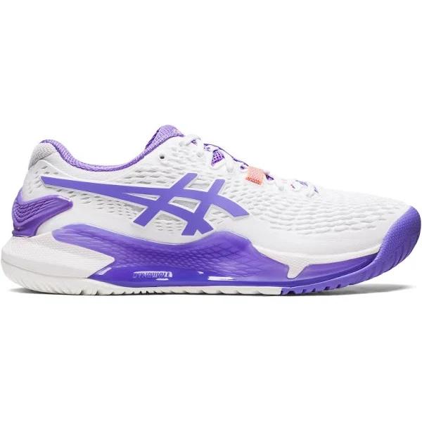 ASICS Women Shoes Gel Resolution 9 Tennis Shoes - White/Amethyst 11