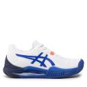 ASICS Womens Gel Resolution 8 Clay Tennis Shoes - White/Lapis Luzili Blue, 6.5
