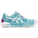 ASICS Womens Gel Resolution 8 Tennis Shoes - Smoke Blue/White, 10.5