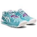 ASICS Womens Gel Resolution 8 Tennis Shoes - Smoke Blue/White, 10.5