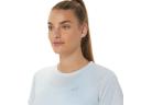 ASICS Womens Silver Short Sleeve Top, M / Blue