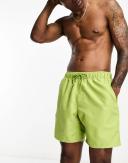 ASOS Design Swim Shorts in Mid Length in Light Green
