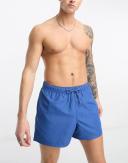 ASOS Design Swim Shorts in Short Length in Blue