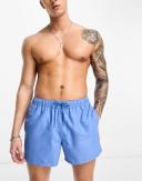 ASOS Design Swim Shorts in Short Length in Blue