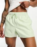 ASOS Design Swim Shorts in Short Length in Light Green