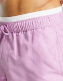 ASOS Design Swim Shorts in Short Length with Double Waistband in lilac-Purple