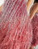 ASOS Design Beaded Fringe Cocktail Dress Pink