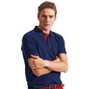 Asquith & Fox Mens Classic Fit Contrast Polo Shirt Black/ Red XL