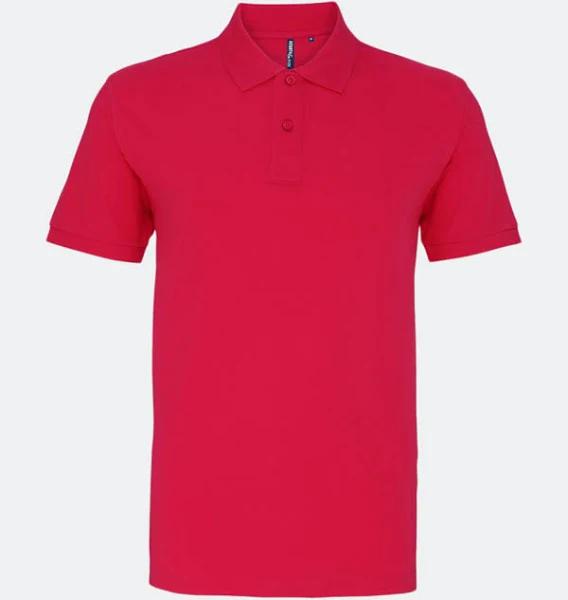 Asquith & Fox Mens Plain Short Sleeve Polo Shirt (Hot Pink) (M)