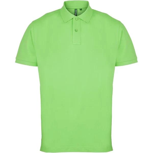 Asquith & Fox Mens Plain Short Sleeve Polo Shirt Lime Mens Polo Shirt