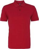Asquith & Fox Mens Plain Short Sleeve Polo Shirt (Red Heather) (S)