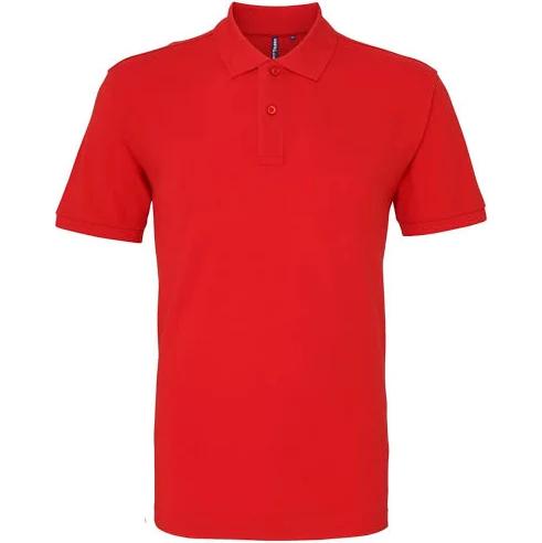 Asquith & Fox Mens Plain Short Sleeve Polo Shirt Red Mens Polo Shirt