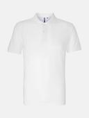 Asquith & Fox Mens Plain Short Sleeve Polo Shirt (White) (5XL)