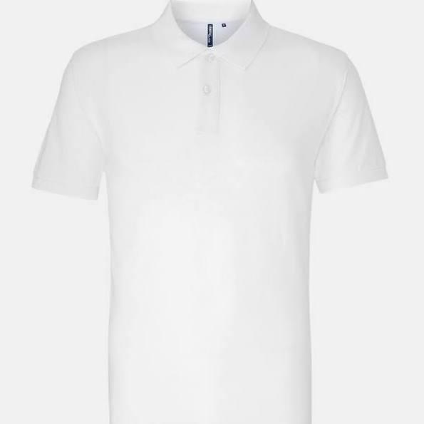 Asquith & Fox Mens Plain Short Sleeve Polo Shirt (White) (5XL)