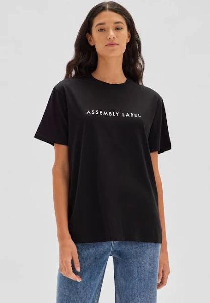 Assembly Label Everyday Organic Logo Tee True Black/White | Coyote Boutique 10
