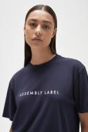 Assembly Label Everyday Organic Logo Tee True Navy/White | Coyote Boutique 12