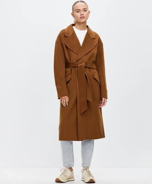 Assembly Label Sadie Single Breasted Coat - Burnt Ochre XS/S