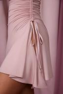 Asymmetric Single Sleeve Mini Dress in Mauve, 4